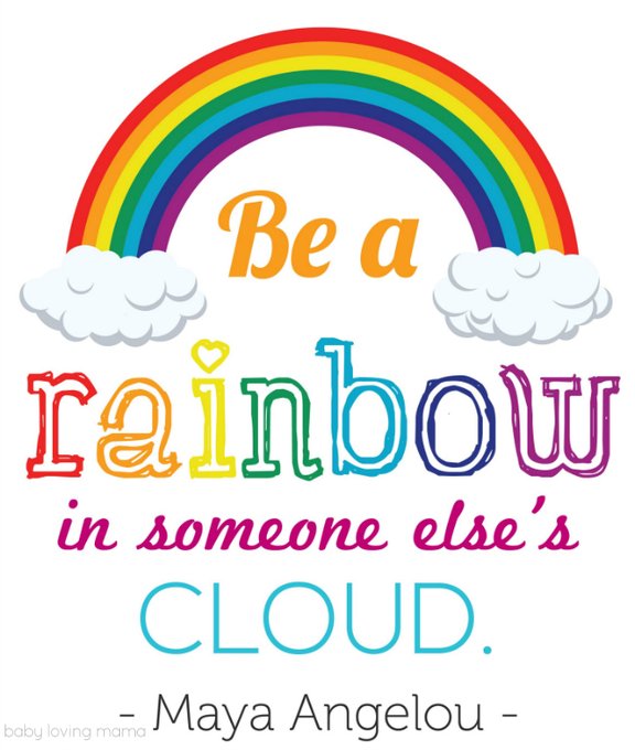 Maya Angelou Be a rainbow